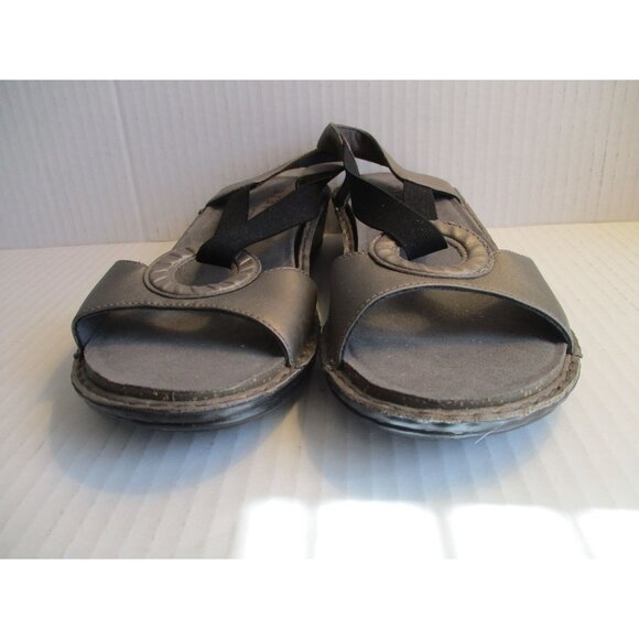 *aravon Taupe Gray Hoop T-Strap Sandal Leather Upper Open Toe - Picture 4 of 11